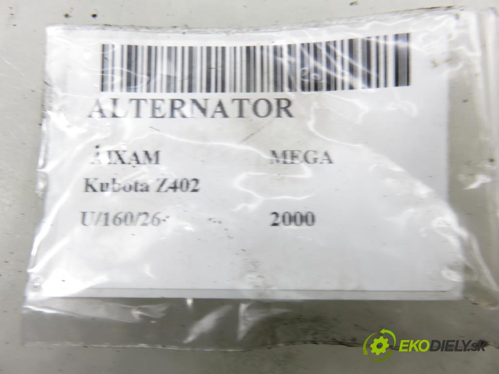 AIXAM MEGA HB 2000 4,00 Kubota Z402 400,00 Alternátor 1588164201 ; 1002111630 (Alternátor)