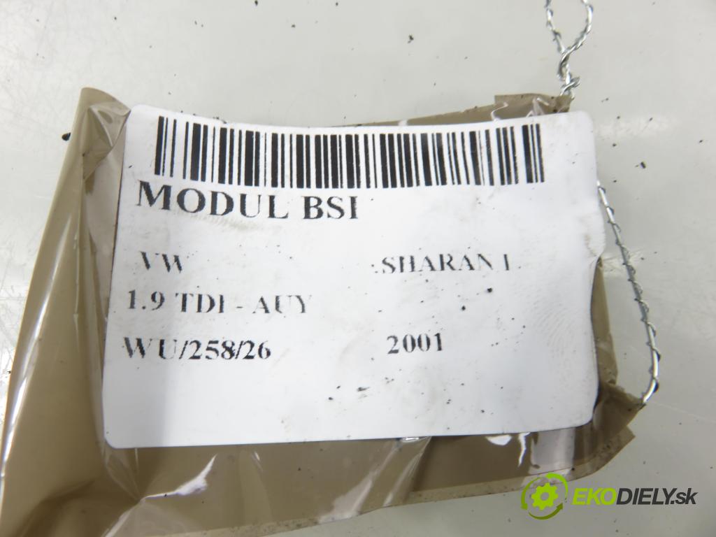 VW SHARAN (7M8, 7M9, 7M6) VAN 2001 85,00 1.9 TDI PD 115 - AUY 1896,00 MODUL BSI 7M3962258L ; YM2114B205BC ; S110730200G