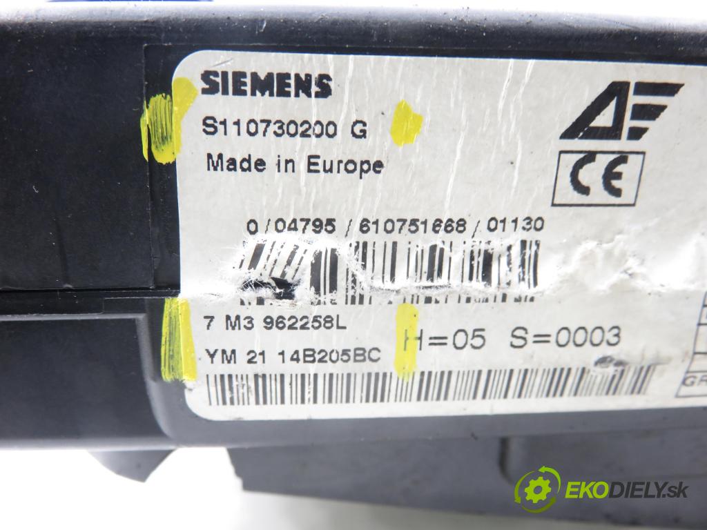 VW SHARAN (7M8, 7M9, 7M6) VAN 2001 85,00 1.9 TDI PD 115 - AUY 1896,00 MODUL BSI 7M3962258L ; YM2114B205BC ; S110730200G