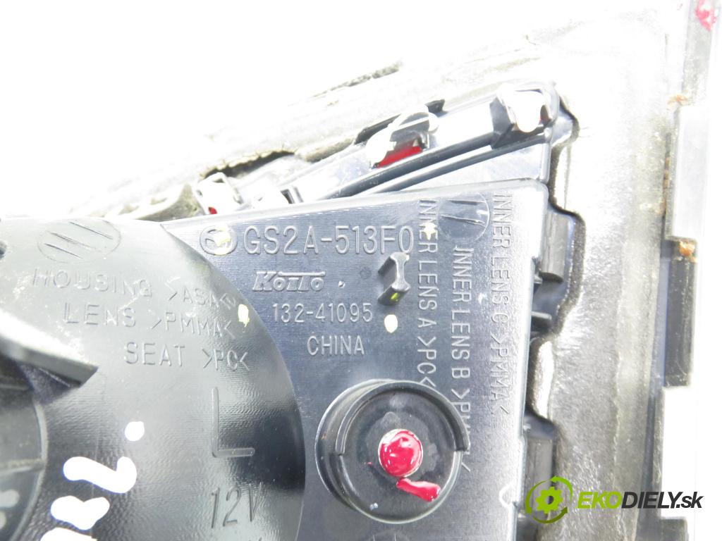 MAZDA 6 Kombi (GH) KOMBI 2009 103,00 2.0 MZR-CD - 140 RF7J 1998,00 Svetlo ľavé zadné kufor GS2A513F0 ; 13241095