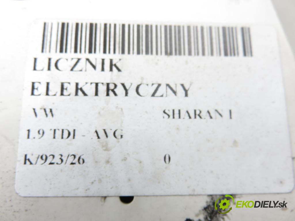 VW SHARAN (7M8, 7M9, 7M6) VAN 2000 81,00 1.9 TDI - AVG 1896,00 prístrojovka elektrický 7M0920823C ; 95VW10849ABM