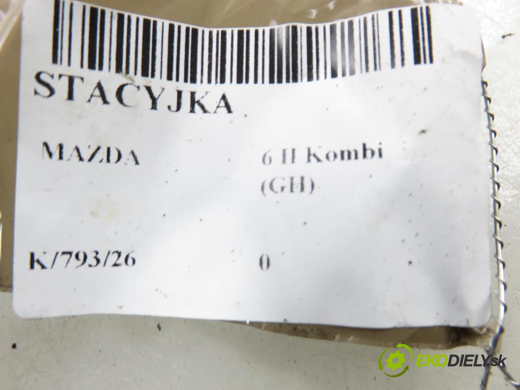 MAZDA 6 Kombi (GH) KOMBI 2009 103,00 2.0 MZR-CD - RF7J 1998,00 spínačka GS1D66938A ; 5WK49005D (Spínací skříňka)