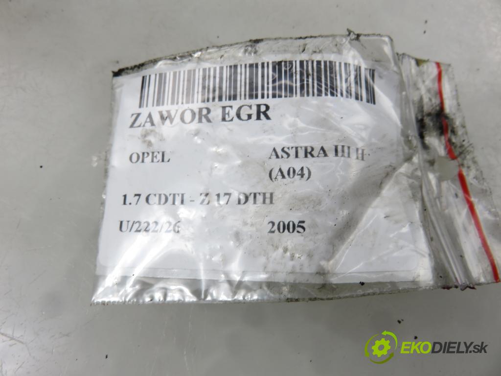OPEL ASTRA H (A04) HB 2005 74,00 1.7 CDTI 100 - Z 17 DTH 1686,00 VENTIL EGR 8973586130 ; HU1350007130