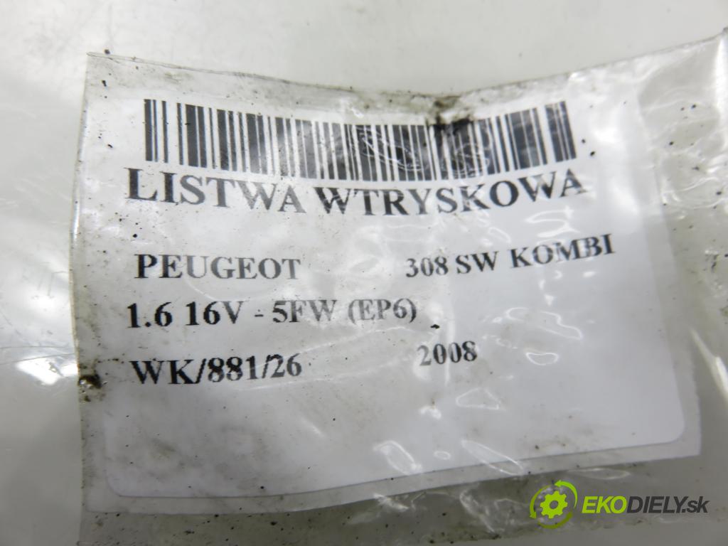 PEUGEOT 308 SW KOMBI 2008 88,00 1.6 16V - 5FW (EP6) 1598,00 lišta vstřikovací V752817680 ; V757564580 (Vstřikovací lišta)