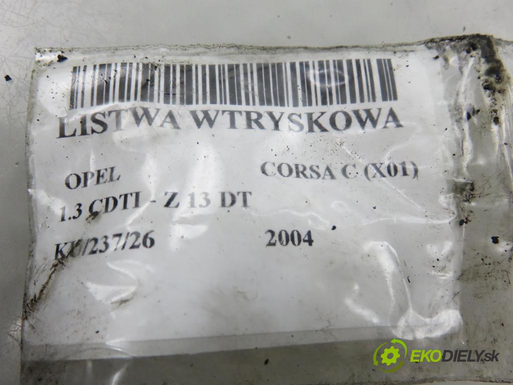 OPEL CORSA C (X01) HB 2004 51,00 1.3 CDTI - Z 13 DT 1248,00 Lišta vstrekovacia 0281002584 ; 0445214044 ; 46817523 (Vstrekovacia lišta)