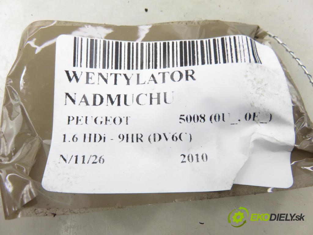 PEUGEOT 5008 (0U_, 0E_) VAN 2010 82,00 1.6 HDi - 112 9HR (DV6C) 1560,00 ventilátor větráku 87464