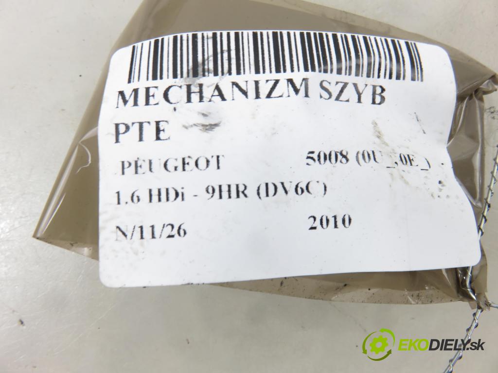PEUGEOT 5008 (0U_, 0E_) VAN 2010 82,00 1.6 HDi - 9HR (DV6C) 1560,00 mechanismus oken PTE 912250104 ; 9683670680