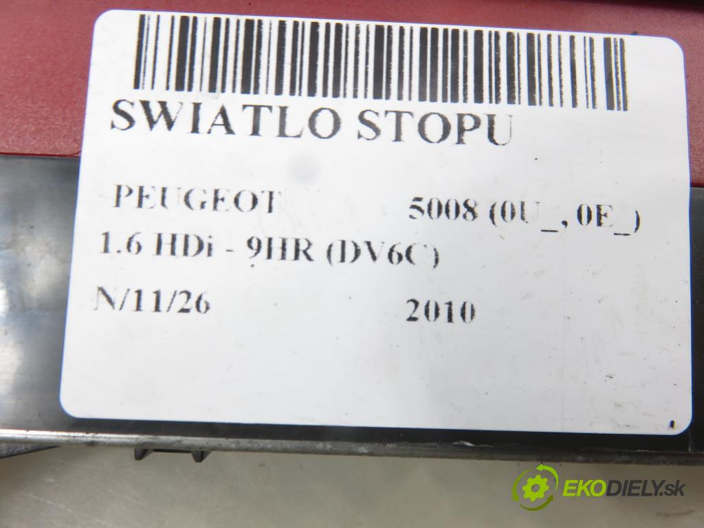 PEUGEOT 5008 (0U_, 0E_) VAN 2010 82,00 1.6 HDi - 9HR (DV6C) 1560,00 svetlo bŕzd 9684008780