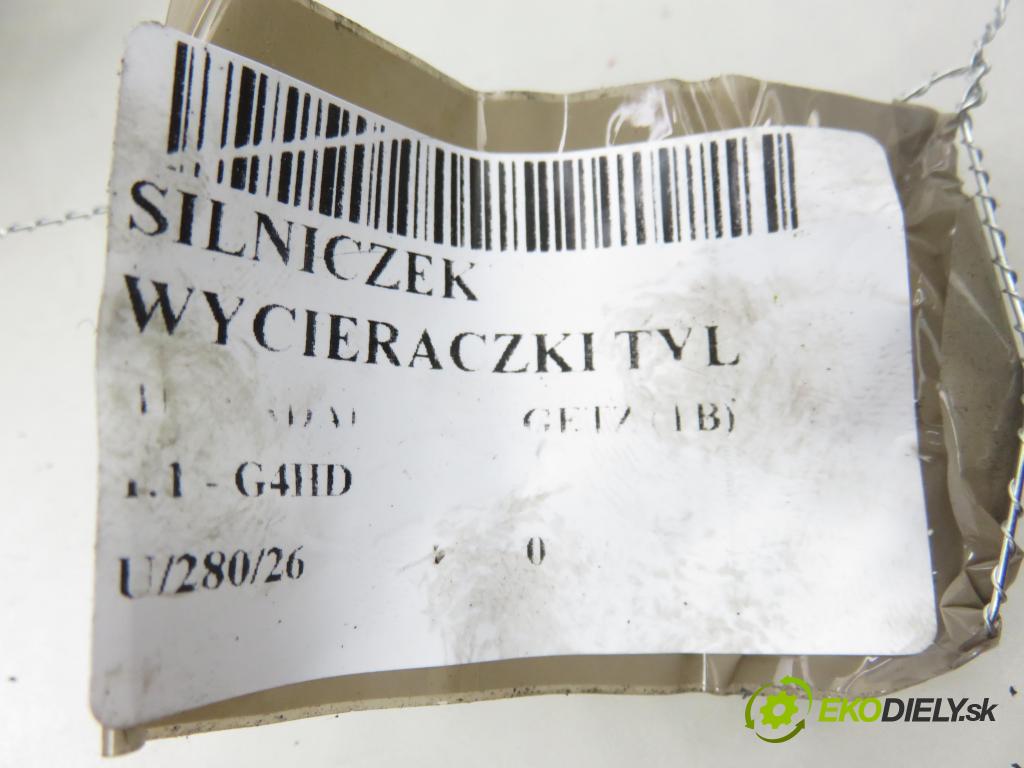 HYUNDAI GETZ (TB) HB 2003 46,00 1.1 - G4HD 1086,00 Motorček stierače zadné 987001C000