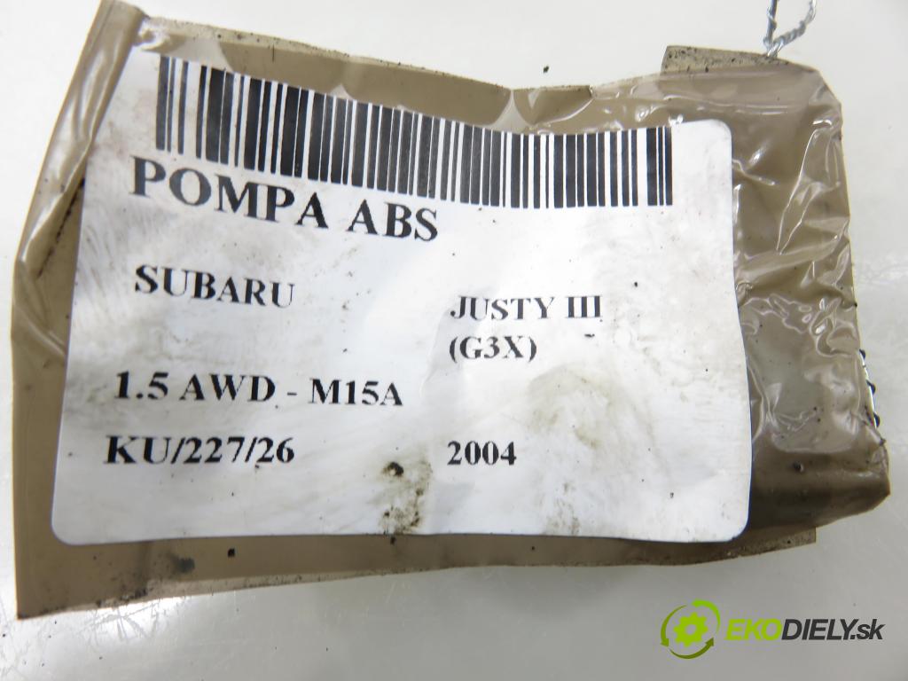 SUBARU JUSTY III (G3X) MINIVAN 2004 79,00 1.5 AWD - M15A 1490,00 pumpa ABS 5611086G10 ; 0621020714 ; 5WK84117 (Pumpa ABS)