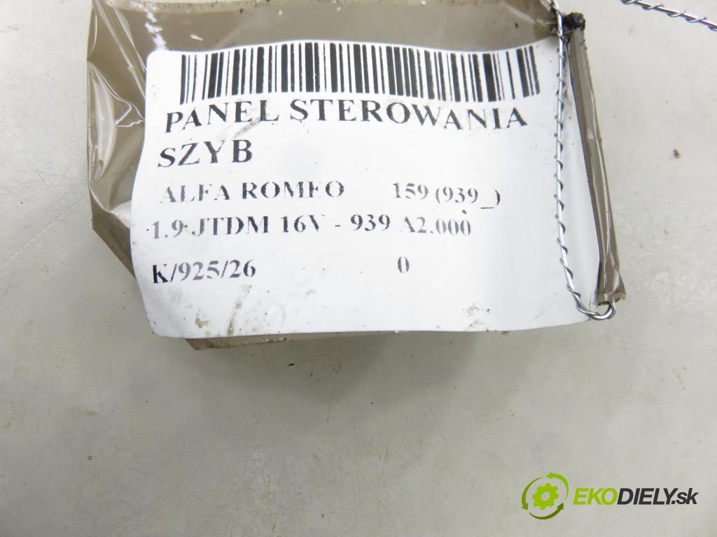 ALFA ROMEO 159 (939_) SEDAN 2007 110,00 1.9 JTDM 16V - 939 A2.000 1910,00 Panel ovládaní oken 156077483 ; 156077484
