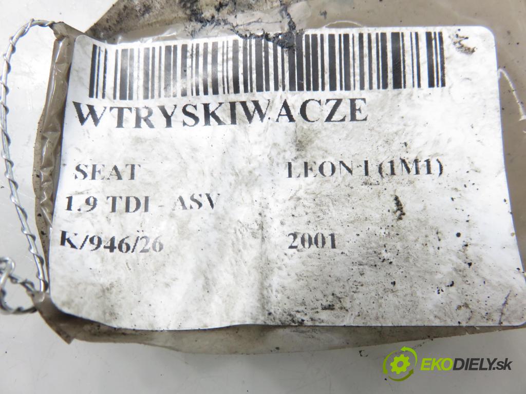 SEAT LEON (1M1) HB 2001 81,00 1.9 TDI - ASV 1896,00 vstřikovací ventily 038130202B ; 038130202A (Vstřikovací ventil)