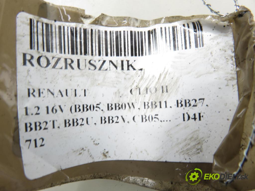 RENAULT CLIO II (BB_, CB_) HB 2001 55,00 1.2 16V 75 - D4F 712 1149,00 startér D7E1 (Startér)