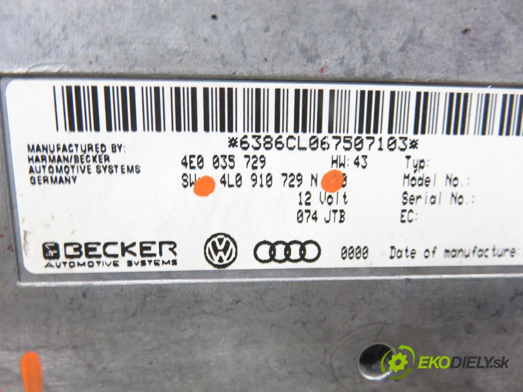 AUDI Q7 (4L) SUV 2008 257,00 4.2 FSI quattro - BAR 4163,00 riadiaca jednotka / MODUL INNE: 4L0910729N ; 4R0035729