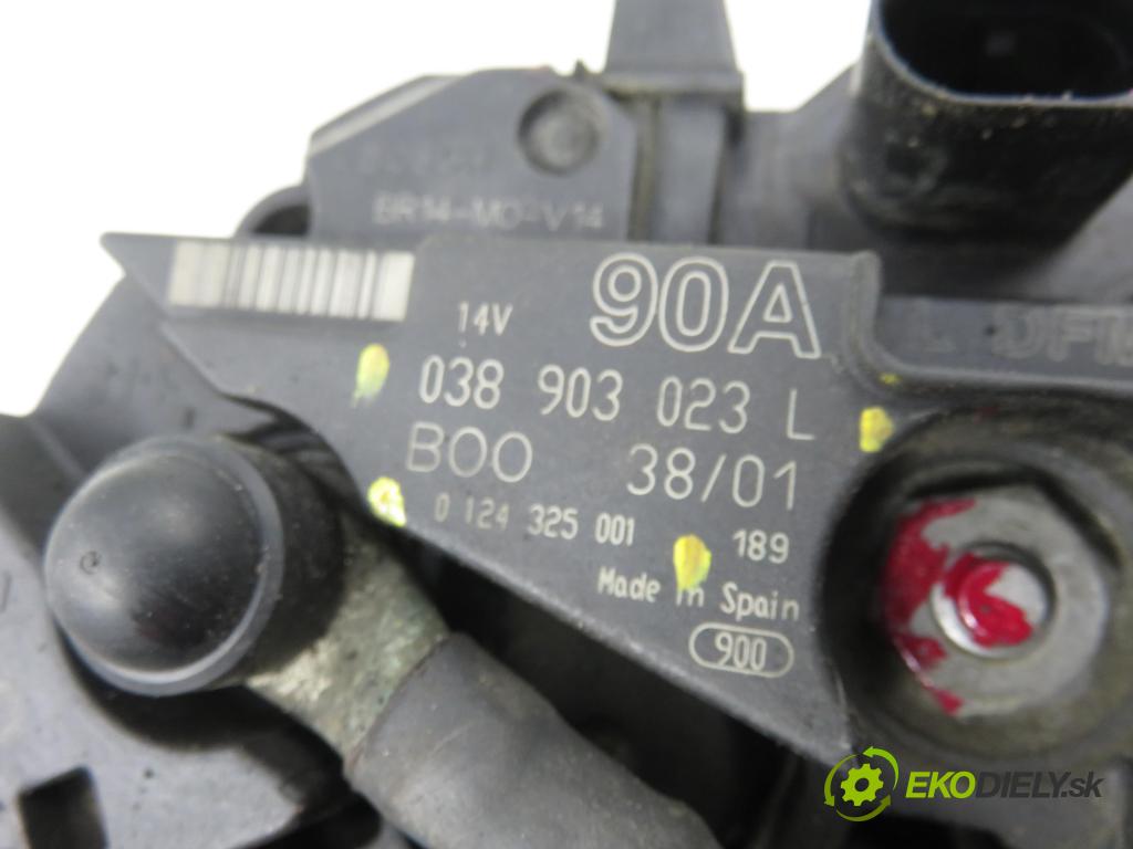 SEAT LEON (1M1) HB 2001 81,00 1.9 TDI 110 - ASV 1896,00 Alternátor 038903023L ; 0124325001 (Alternátor)