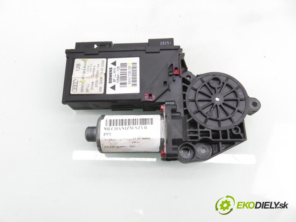 AUDI A4 (8E2, B6) SEDAN 2002 132,00 2.5 TDI quattro - AKE 2496,00 motorek sťahovaní oken PP 8E1959802B ; 5WK47006CBF