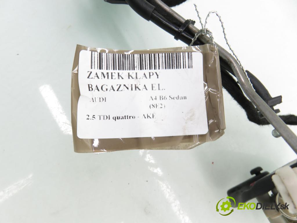 AUDI A4 (8E2, B6) SEDAN 2002 132,00 2.5 TDI quattro - AKE 2496,00 zámok dveří kufr EL. 8E5827505B ; 8E5827833 ; 8E5962115