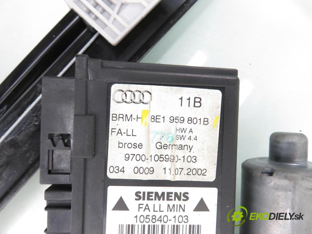 AUDI A4 (8E2, B6) SEDAN 2002 132,00 2.5 TDI quattro - AKE 2496,00 mechanismus oken 8E1959801B ; 5WK4702BBF