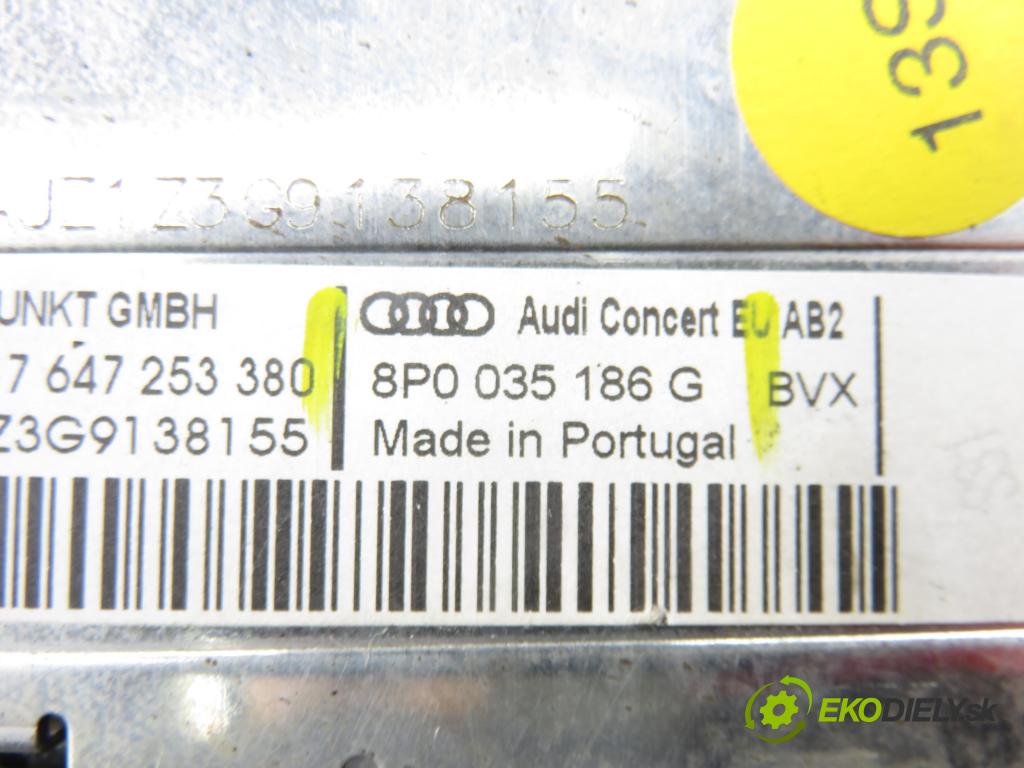 AUDI A3 (8P1) HB 2003 77,00 1.9 TDI - BKC 1896,00 RADIO CD 8P0035186G