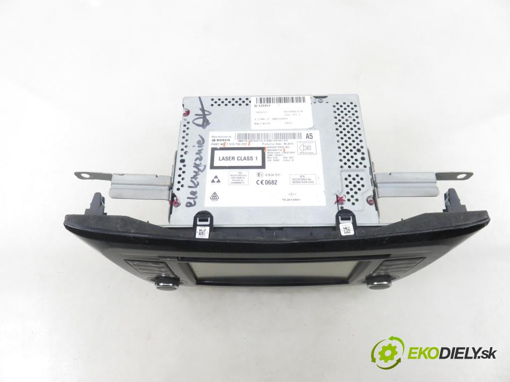 NISSAN QASHQAI II (J11, J11_) CROSSOVER 2015 85,00 1.2 DIG-T - HR12DDT 1197,00 RADIO CD 7513750220 ; 259154ET1A