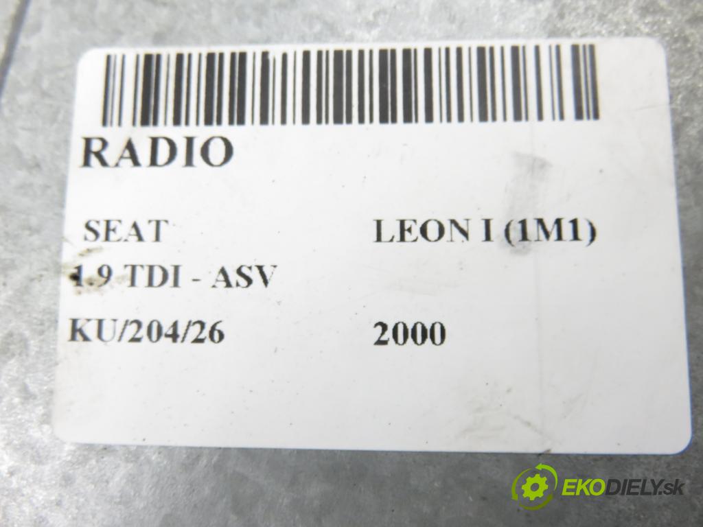 SEAT LEON (1M1) HB 2000 81,00 1.9 TDI - ASV 1896,00 RADIO CD BRAJ
