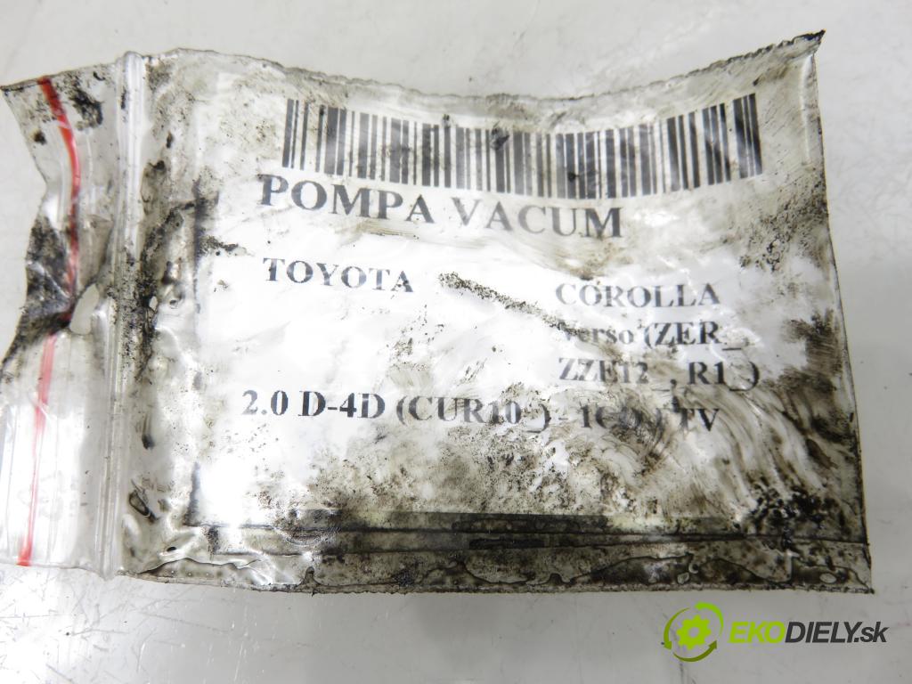 TOYOTA COROLLA Verso (ZER_, ZZE12_, R1_) MINIVAN 2005 85,00 2.0 D-4D (CUR10_) - 1CD-FTV 1995,00 Pumpa vákuová 2930027020 ; 0810002740