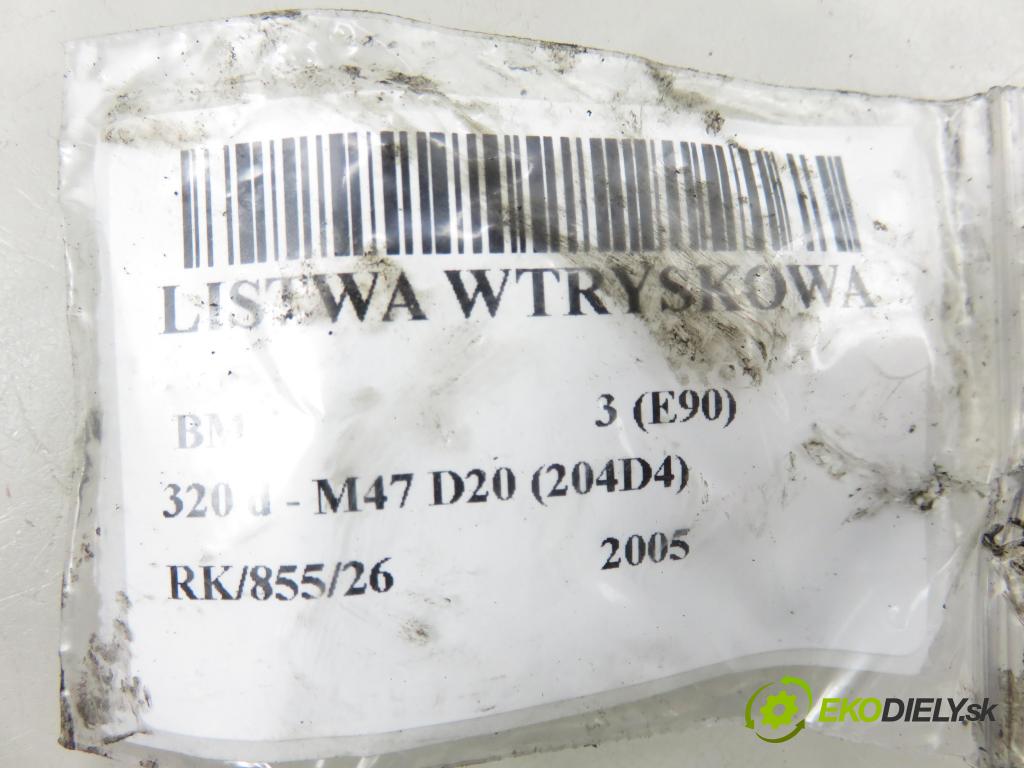 BMW 3 (E90) SEDAN 2005 120,00 320 d - M47 D20 (204D4) 1995,00 lišta vstřikovací 0281002481 ; 7787164 ; 0445214030 (Vstřikovací lišta)