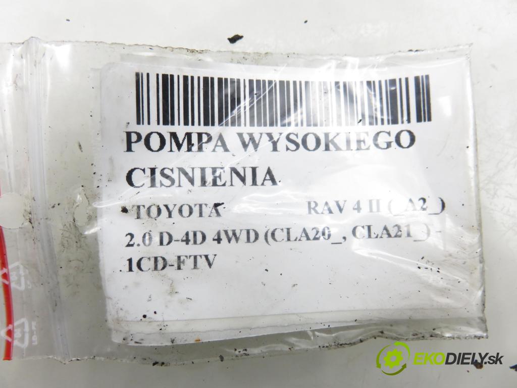 TOYOTA RAV 4 II (_A2_) SUV 2003 85,00 2.0 D-4D 4WD (CLA20_, CLA21_) - 1CD-FTV 1995,00 Pumpa vysokého tlaku 2210027010 ; 09730000188
