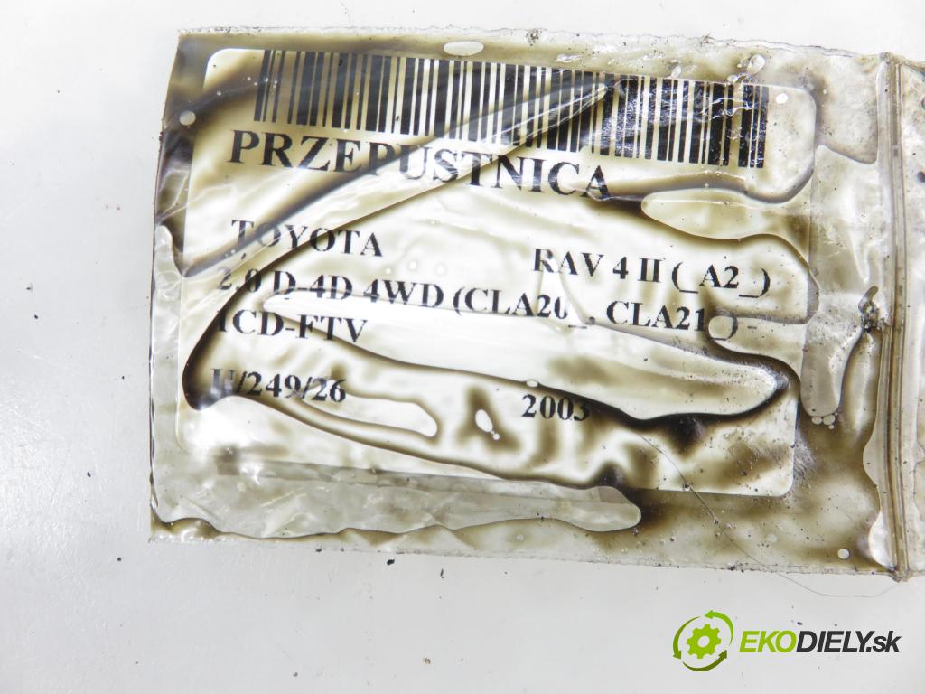 TOYOTA RAV 4 II (_A2_) SUV 2003 85,00 2.0 D-4D 4WD (CLA20_, CLA21_) - 1CD-FTV 1995,00 Škrtiaca klapka 270303H07 (Škrtiaca klapka)