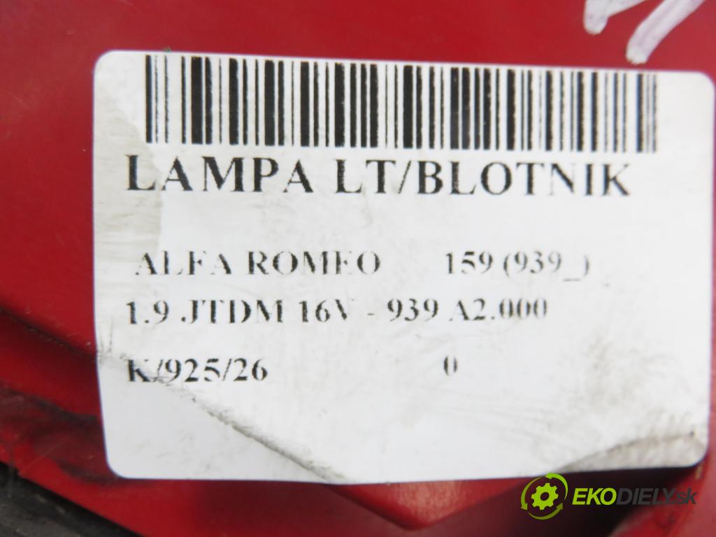ALFA ROMEO 159 (939_) SEDAN 2007 110,00 1.9 JTDM 16V - 939 A2.000 1910,00 světlo levé zadní 60691365