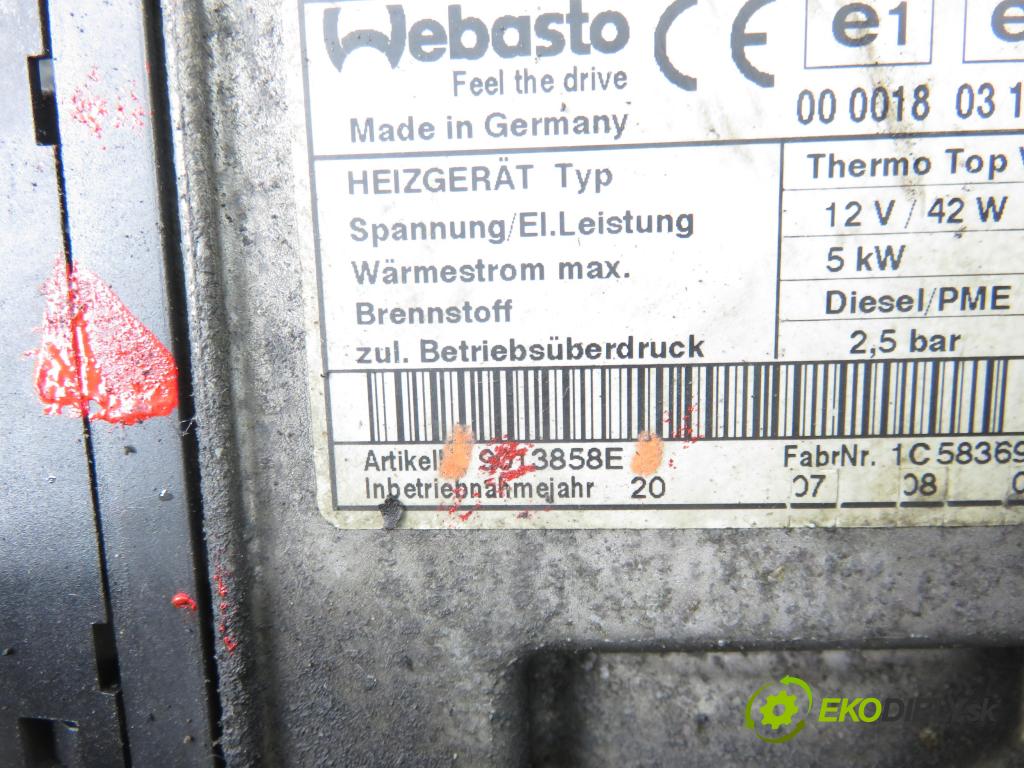 VW TOURAN (1T1, 1T2) MINIVAN 2008 125,00 2.0 TDI - BMN 1968,00 Webasto 1K0815065AG ; 9013858E ; 9013016C (Webasto (nezávislé kúrenie))