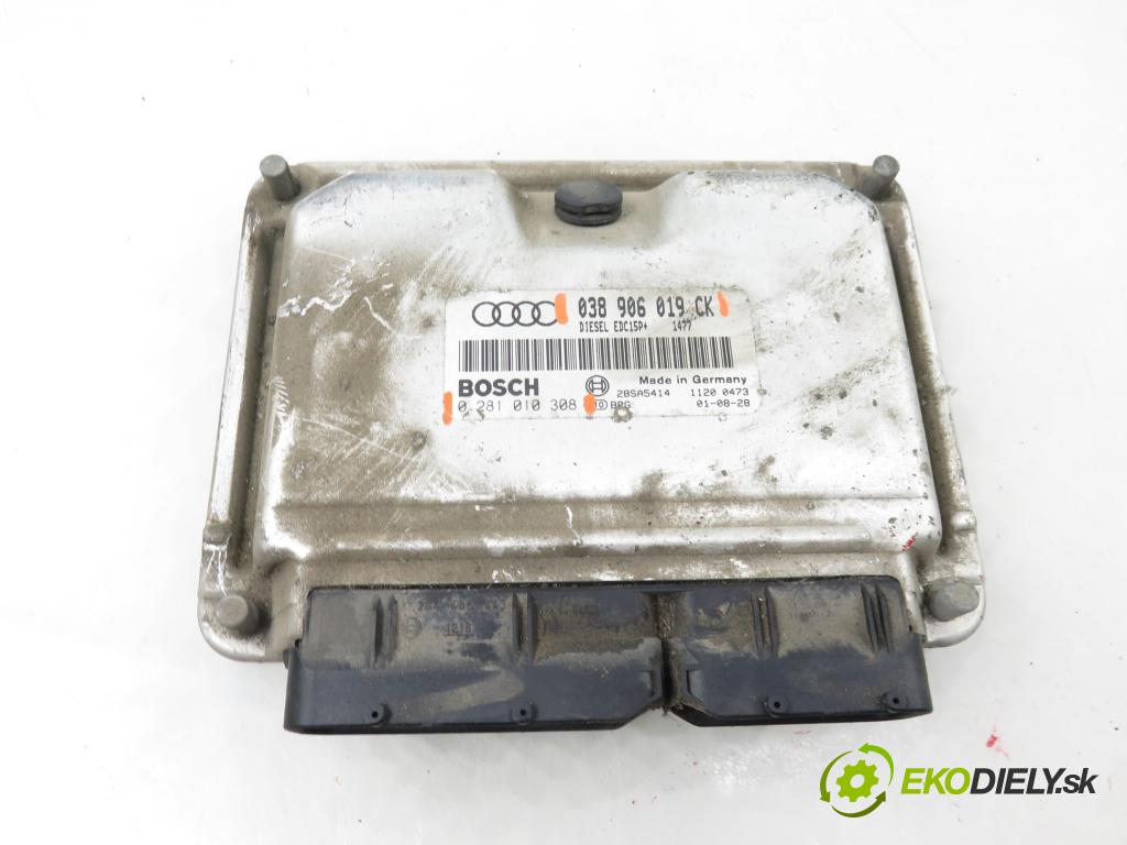 AUDI A3 (8L1) HB 2001 96,00 1.9 TDI PD 130 - ASZ 1896,00 řídící jednotka motora 0281010308 ; 038906019CK