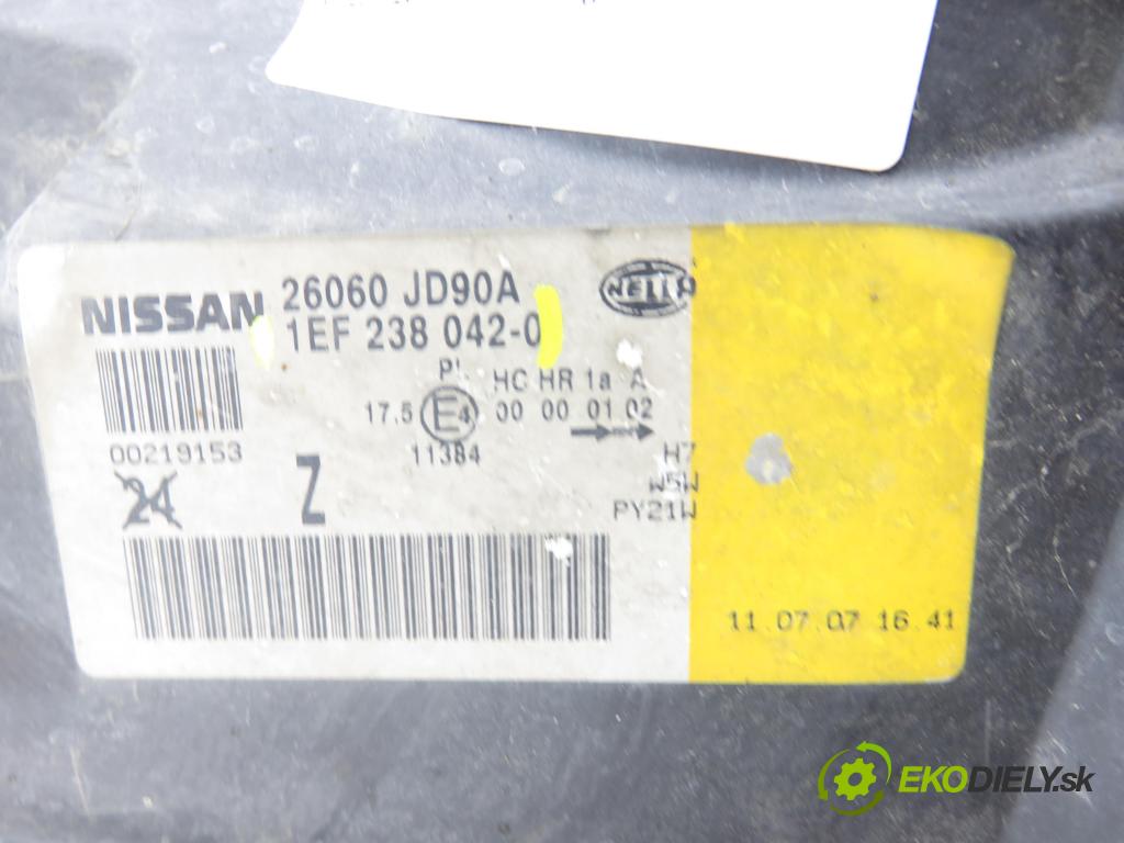 NISSAN QASHQAI / QASHQAI +2 I (J10, JJ10) CROSSOVER 2007 104,00 2.0 AWD - MR20DE 1997,00 Svetlo LP 1EF238042