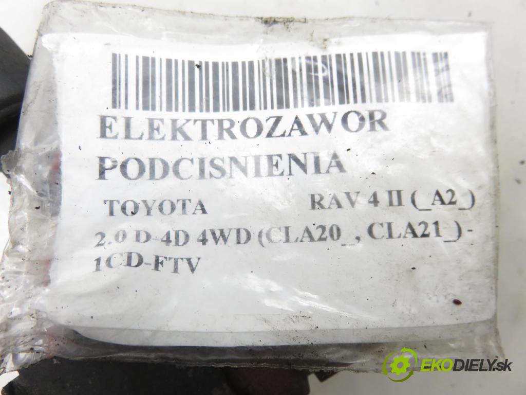 TOYOTA RAV 4 II (_A2_) SUV 2002 85,00 2.0 D-4D 4WD (CLA20_, CLA21_) - 1CD-FTV 1995,00 ELEKTROVENTIL: VAKUUM: 2586027010 ; 1846004030