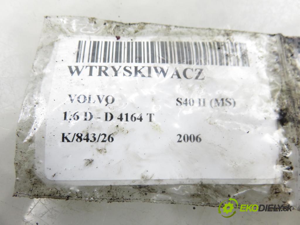 VOLVO S40 II (MS) SEDAN 2006 81,00 1.6 D - D 4164 T 1560,00 vstřikovač 0445110259 (Vstřikovač paliva)