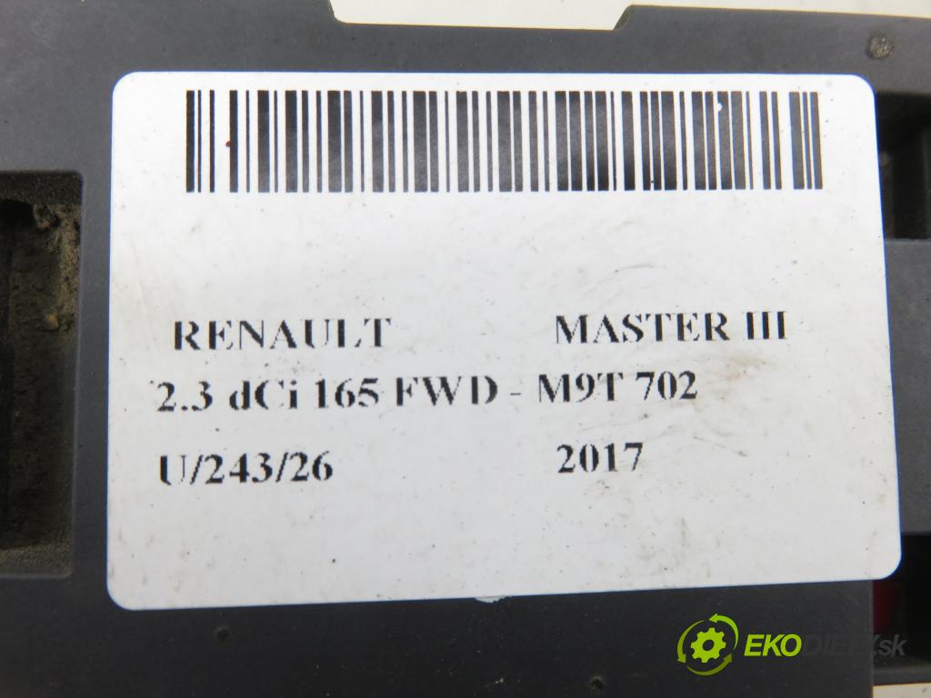 RENAULT MASTER III Platforma / podwozie (EV, HV, UV) KABINA/PLATFORMA 2017 120,00 2.3 dCi 165 FWD - M9T 702 2298,00 Riadiaca jednotka pumpy 0261100001 ; 1691078993R