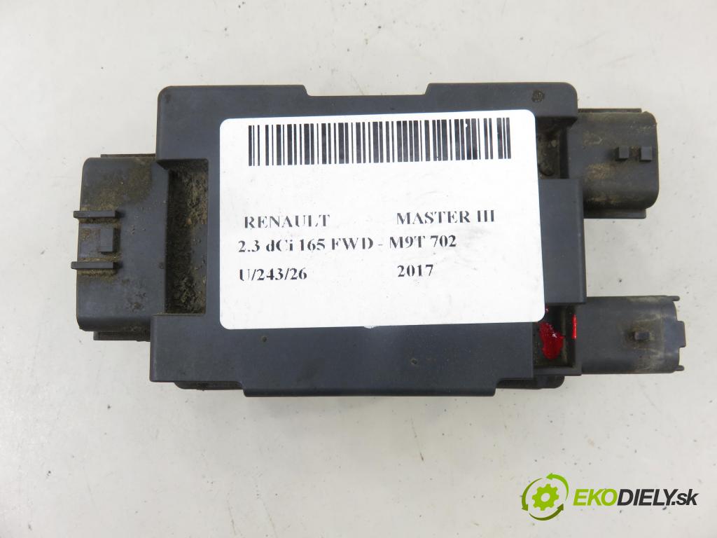 RENAULT MASTER III Platforma / podwozie (EV, HV, UV) KABINA/PLATFORMA 2017 120,00 2.3 dCi 165 FWD - M9T 702 2298,00 Riadiaca jednotka pumpy 0261100001 ; 1691078993R