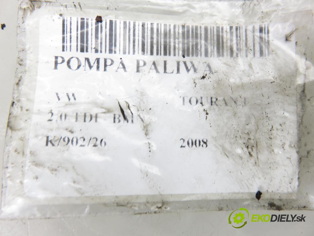 VW TOURAN (1T1, 1T2) MINIVAN 2008 125,00 2.0 TDI - BMN 1968,00 Pumpa paliva 1T0919050B ; A2C53166117