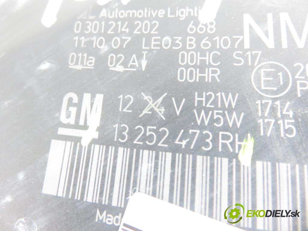 OPEL ZAFIRA B (A05) MINIVAN 2006 74,00 1.9 CDTI - Z 19 DTL 1910,00 světlo PP 13252473