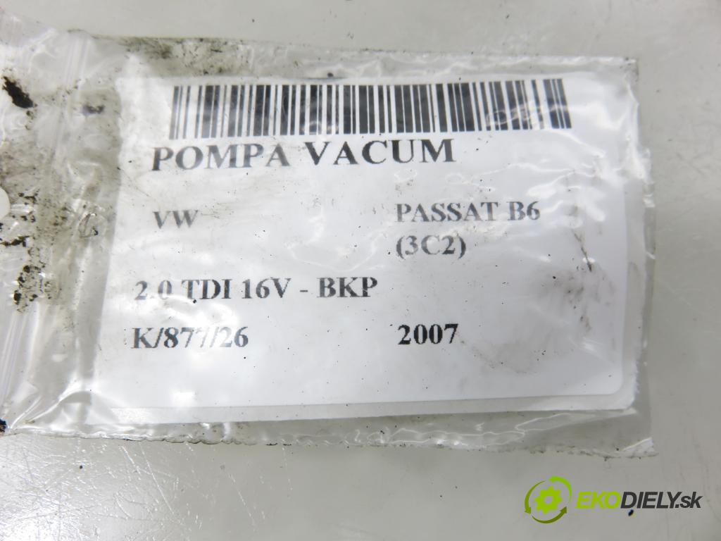 VW PASSAT B6 (3C2) SEDAN 2007 103,00 2.0 TDI 16V - BKP 1968,00 Pumpa vákuová 03G145209C