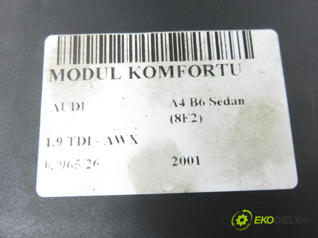 AUDI A4 (8E2, B6) SEDAN 2001 96,00 1.9 TDI PD 130 - AWX 1896,00 MODUL komfortu 8E0959433AF
