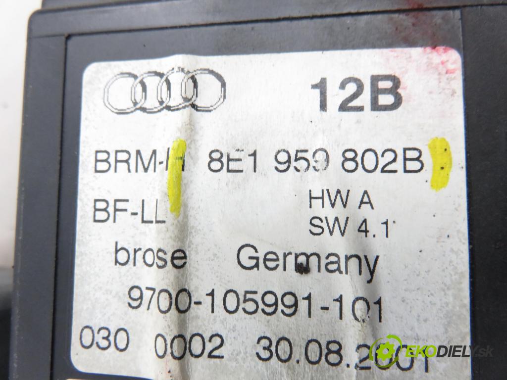 AUDI A4 (8E2, B6) SEDAN 2001 96,00 1.9 TDI - AWX 1896,00 mechanismus oken PPE 8E1959802B ; 5WK47006ABF