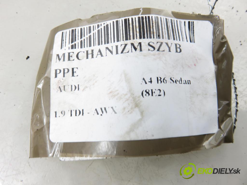 AUDI A4 (8E2, B6) SEDAN 2001 96,00 1.9 TDI - AWX 1896,00 mechanismus oken PPE 8E1959802B ; 5WK47006ABF