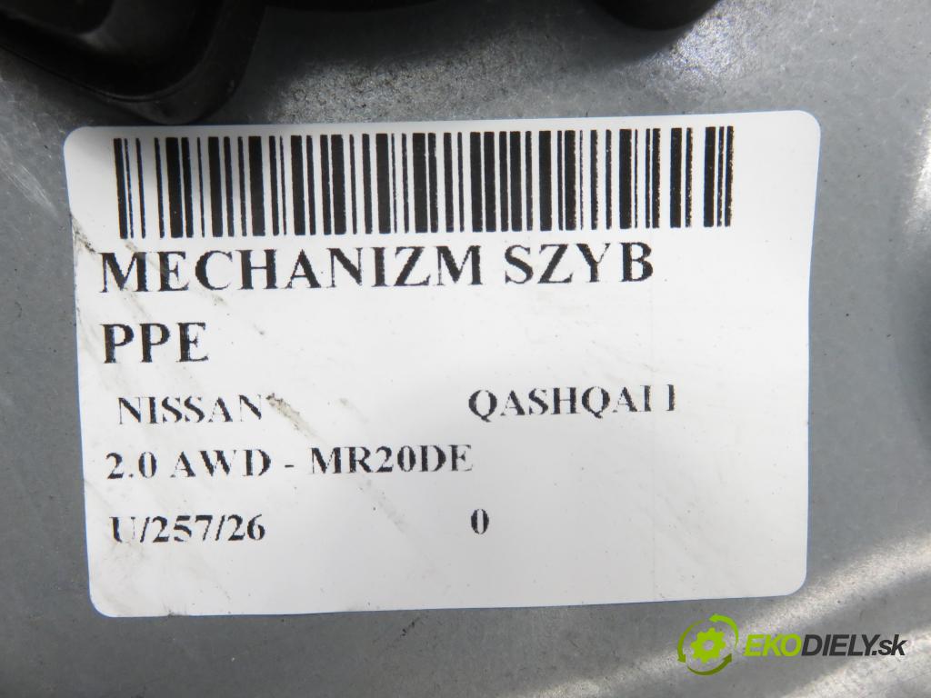NISSAN QASHQAI / QASHQAI +2 I (J10, JJ10) CROSSOVER 2007 104,00 2.0 AWD - MR20DE 1997,00 Mechanizmus okien 80770JD00A