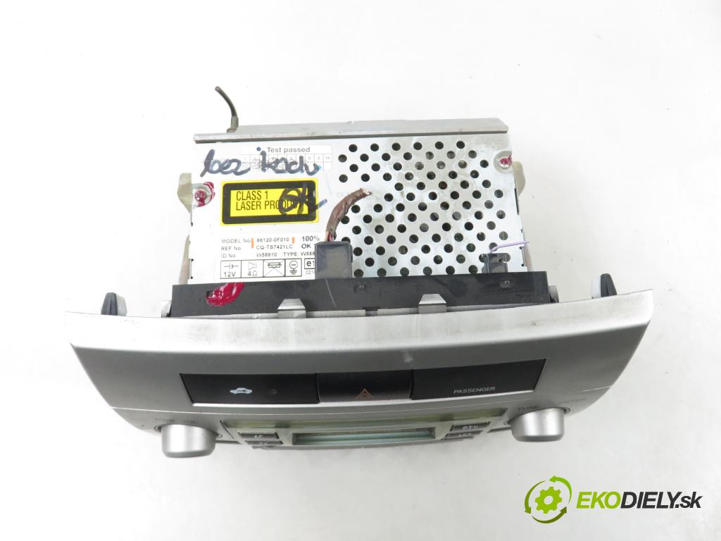TOYOTA COROLLA Verso (ZER_, ZZE12_, R1_) MINIVAN 2005 85,00 2.0 D-4D (CUR10_) - 1CD-FTV 1995,00 RADIO CD 861200F010