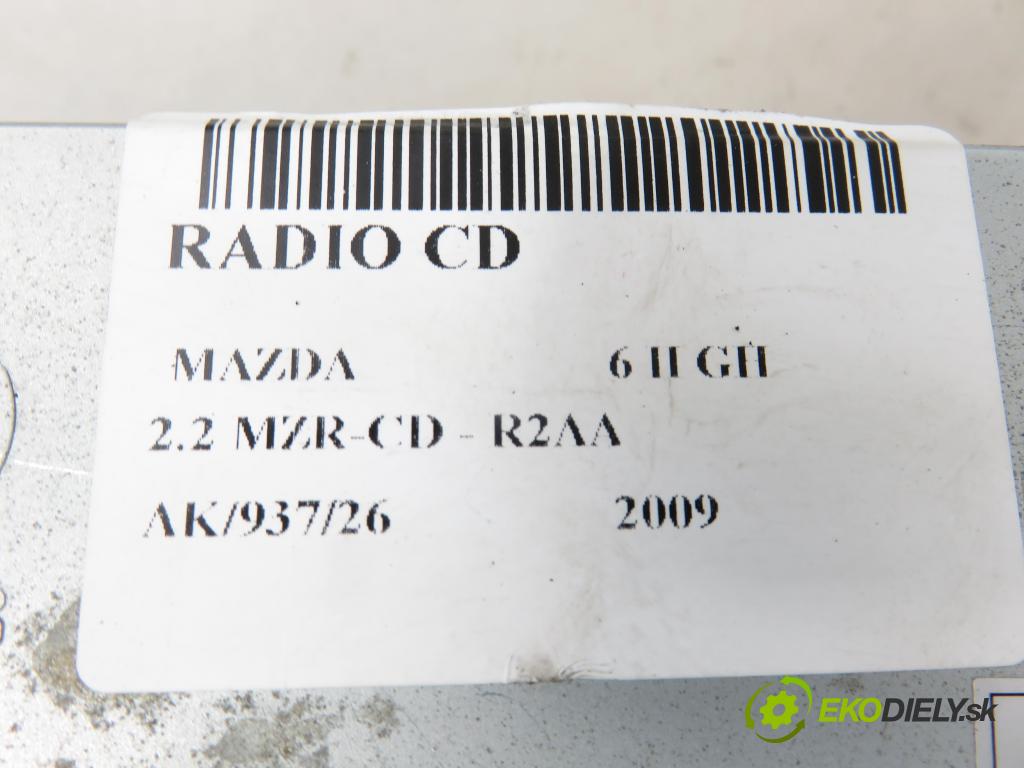 MAZDA 6 Hatchback (GH) LIFTBACK 2009 136,00 2.2 MZR-CD - R2AA 2184,00 RADIO CD GS1D669R0C