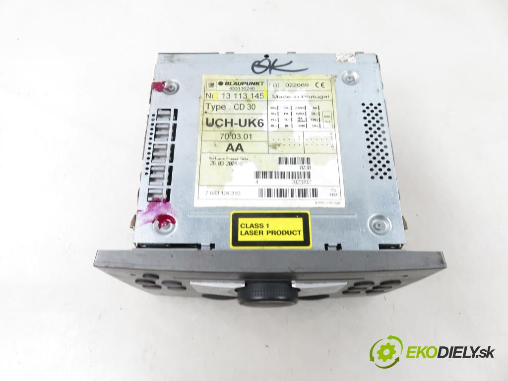 OPEL ASTRA H (A04) HB 2005 59,00 1.7 CDTI - Z 17 DTL 1686,00 RADIO CD 13113145 ; 13111165