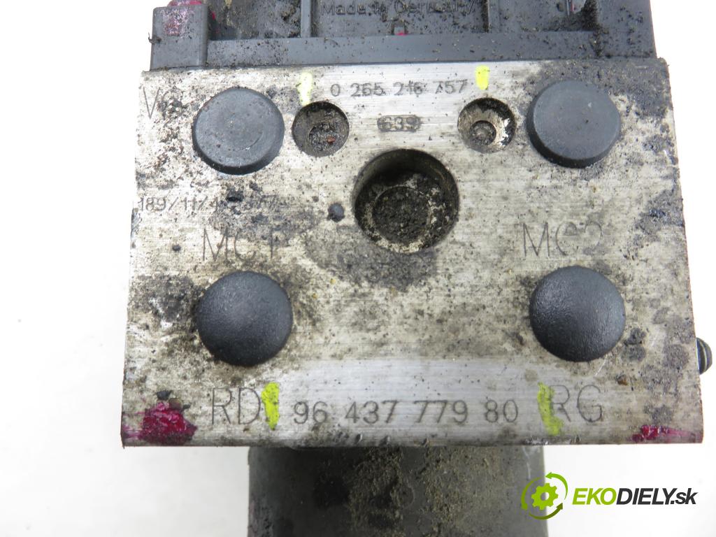 PEUGEOT 307 (3A/C) HB 2001 66,00 2.0 HDi 90 - RHY (DW10TD) 1997,00 Pumpa ABS 0273004562 ; 9643777980 ; 0265216757 (Pumpa ABS)