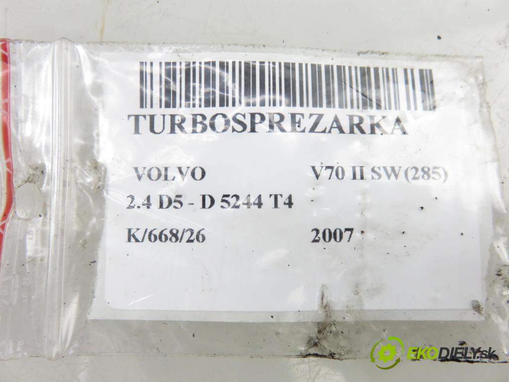 VOLVO V70 II SW (285) KOMBI 2007 136,00 2.4 D5 - D 5244 T4 2400,00 RYCHLONABÍJEČKA: 30757080 (Kompletní turbodmychadlo)