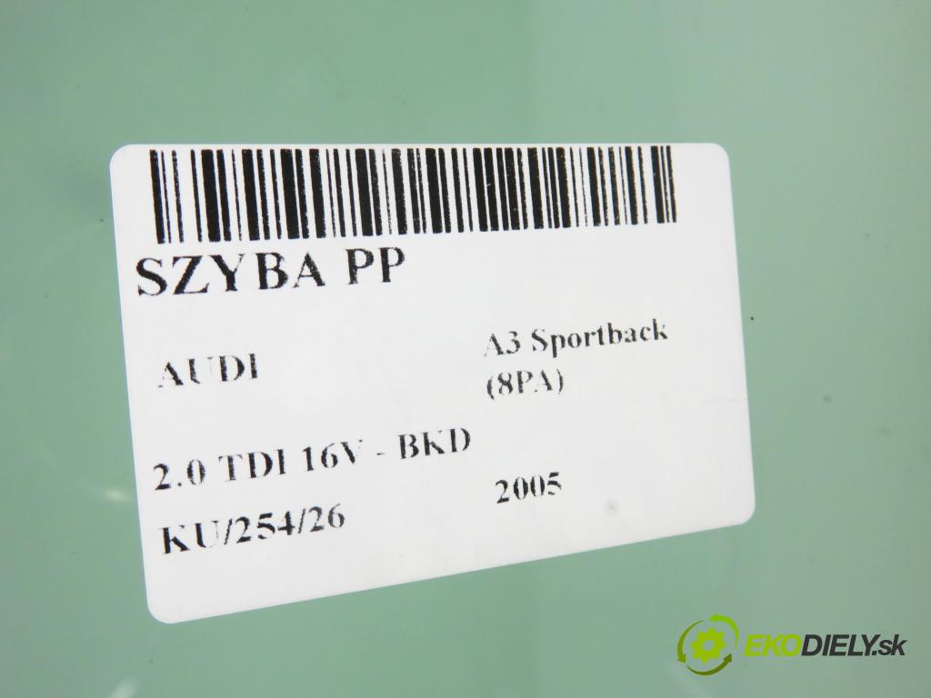 AUDI A3 Sportback (8PA) HB 2005 103,00 2.0 TDI 16V - BKD 1968,00 Okno PP
